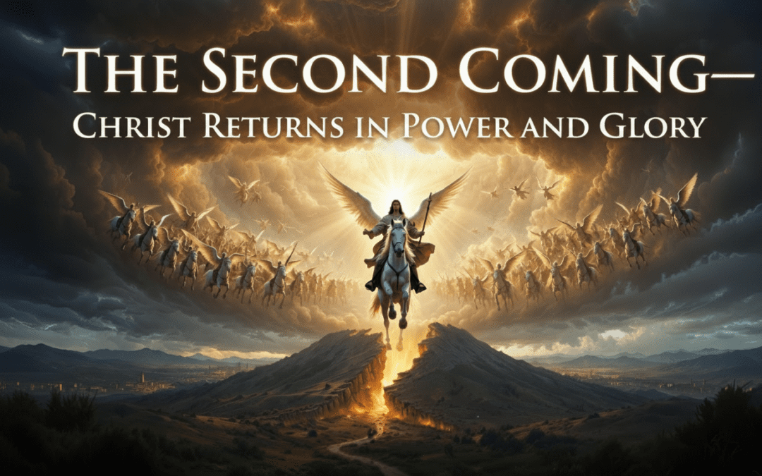 The Rider on the white horse descends from heaven with the armies of heaven as the Mount of Olives splits — Day 6 of the Rapture Series on FaithNFreedom